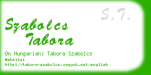 szabolcs tabora business card